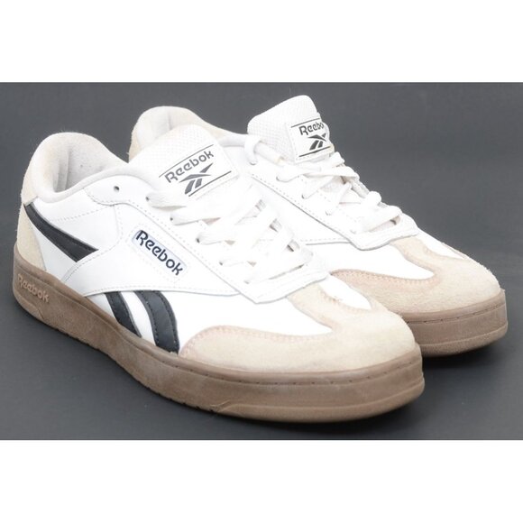 Reebok Forte Lounger Women's 9 Sneakers White Gum Suede Leather Athletic - Picture 2 of 9